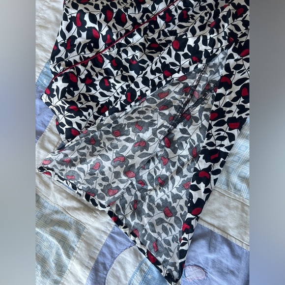 Tres Chic Womens Black Red Floral Fit and Flare Button Down Midi Dress Small - Picture 5 of 9